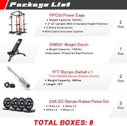 RitFit Power Cage with Optional LAT PullDown/Cable Crossover...