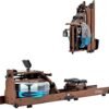 Water Rowing Machine for Home Gym Fitness, Classic Wood Rowe...
