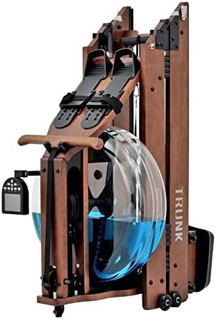 Water Rowing Machine for Home Gym Fitness, Classic Wood Rowe...