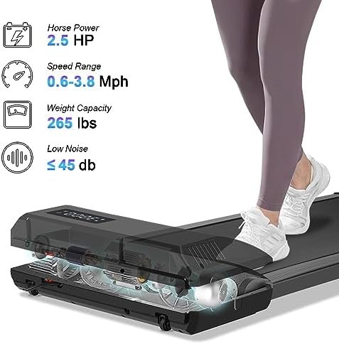 SATHER Walking Pad Treadmill 2 in 1, 3.0/2.5HP Under Desk Tr...