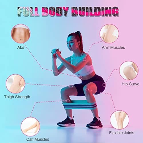 Fabric Resistance Bands, 3 Level Non-Slip Exercise Booty Ban...