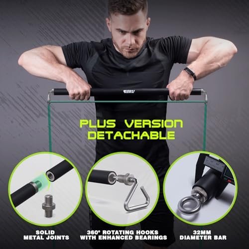 Resistance Band Bar, Length-Adjustable Detachable Heavy Duty...