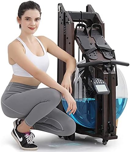 Water Rowing Machine for Home Gym Fitness, Classic Wood Rowe...
