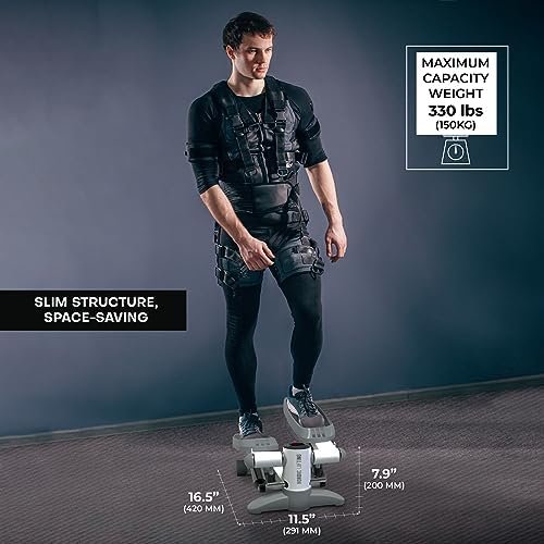 Mini Stepper & Stair Climber Machine - w/Resistance Bands Se...