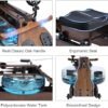Water Rowing Machine for Home Gym Fitness, Classic Wood Rowe...