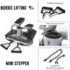 Mini Stepper & Stair Climber Machine - w/Resistance Bands Se...