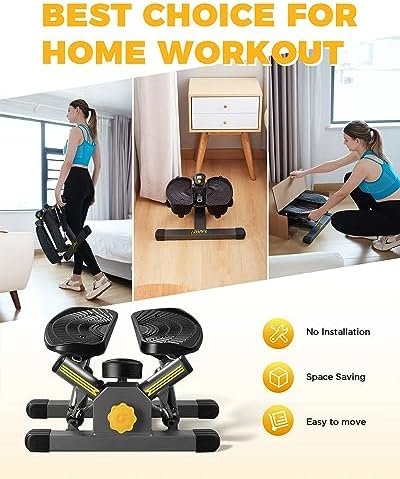 Twist Stepper with Resistance Bands, Stepper Machine with 30...