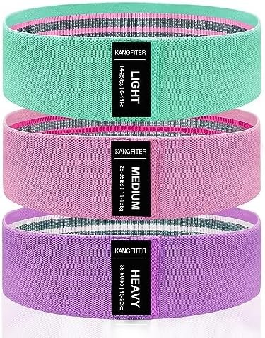Fabric Resistance Bands, 3 Level Non-Slip Exercise Booty Ban...