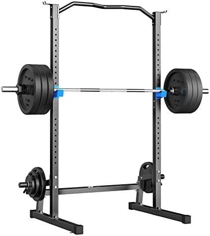 JX FITNESS Squat Rack Cage with Pull Up Bar,Adjustable Power...