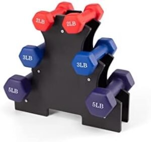Living.Fit Neoprene Dumbbell Pairs Set, Neoprene Covered Han...