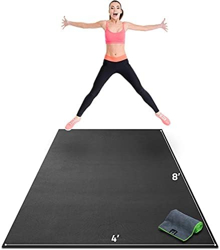 Gorilla Mats Premium Large Exercise Mat – 8' x 4' x 1/4" Ult...