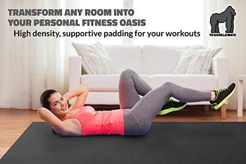 Gorilla Mats Premium Large Exercise Mat – 8' x 4' x 1/4" Ult...