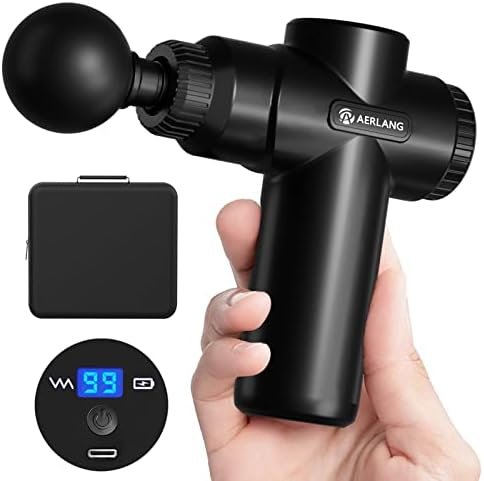 AERLANG Mini Massage Gun-Black，Muscle Deep Tissue Massager G...
