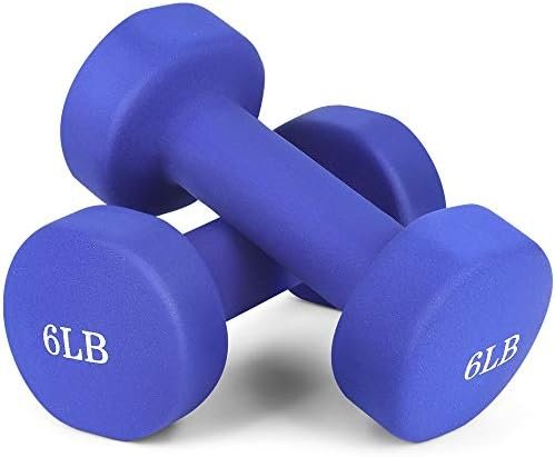 JBM Neoprene Dumbbell Pairs, 2-8lbs Hand Weight Set of 2 Non...