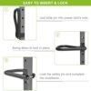 SELEWARE Solid Dip Bar Attachment for 2" x 2" or 3" x 3" wit...