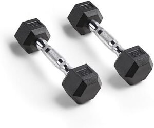 LIONSCOOL PVC Encased Hex Dumbbell in Pairs or Single, Premi...