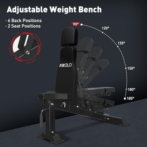 Mikolo Smith Machine, 2000LB Multifunctional Squat Rack with...