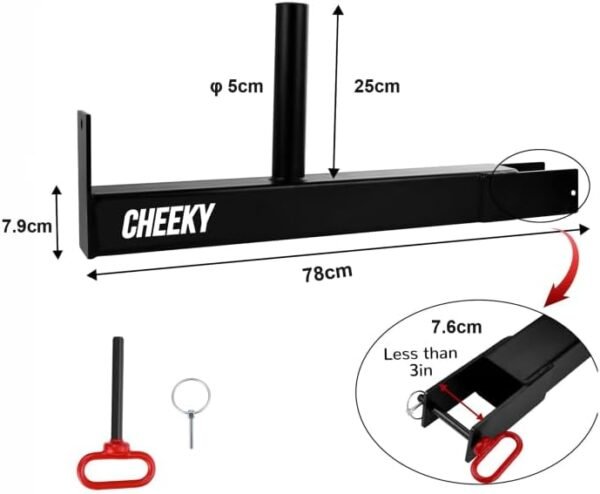 Cheeky Belt Squat Attachment Fits 3"x3" Racks - Lever Arm Ra...