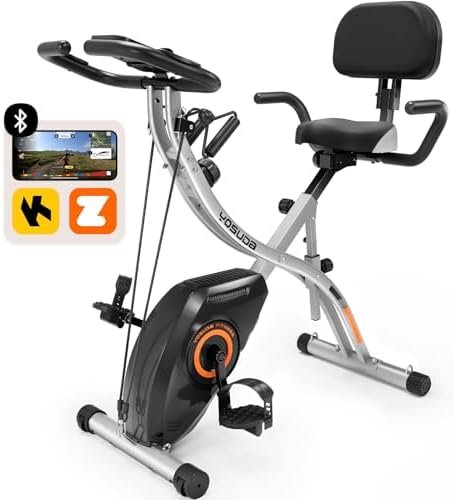 YOSUDA Exercise Bike, Folding Exercise Bike for Seniors 330L...