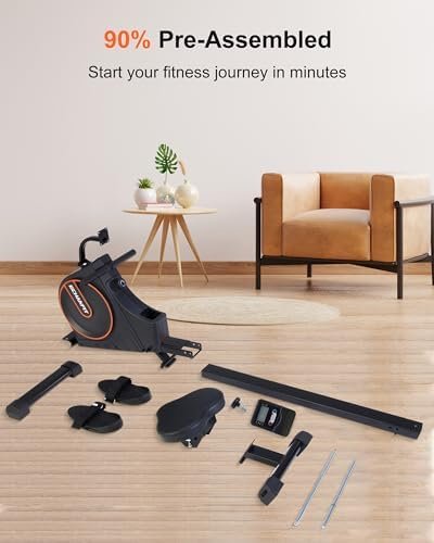 ECHANFIT Rowing Machine with Optional LCD/Backlight/Electron...