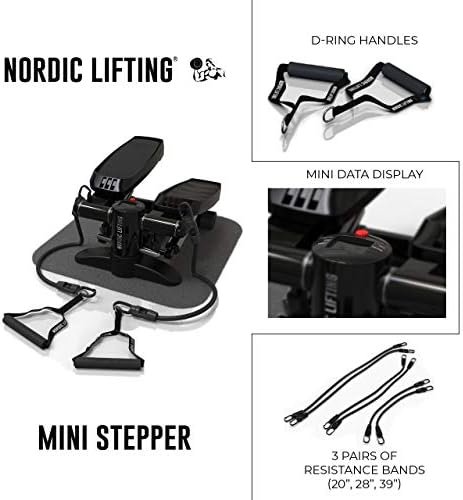 Mini Stepper & Stair Climber Machine - w/Resistance Bands Se...