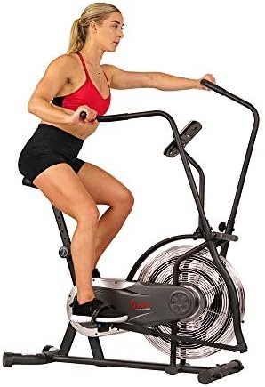 Sunny Health & Fitness Air Bike Fan Exercise Bike with Digit...