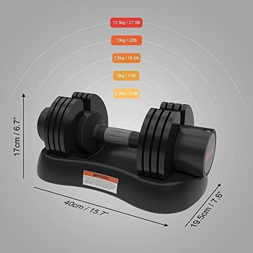 27.5lb/50lb Adjustable Dumbbell Set Dial Adjustable Dumbbell...