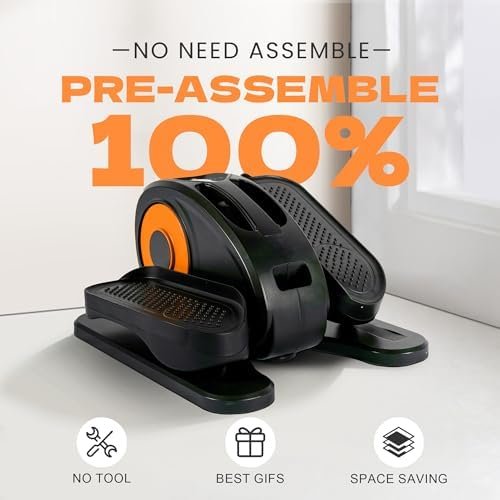 Under Desk Elliptical, Electric Foot Pedal Exerciser, Fully ...