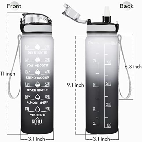 Enerbone 32 OZ Water Bottle, Leakproof BPA & Toxic Free, Mot...