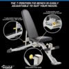 Weight Bench, 7-Position Adjustable Multi-Position Full-Body...