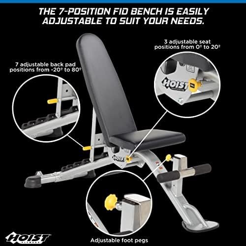 Weight Bench, 7-Position Adjustable Multi-Position Full-Body...