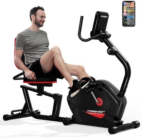 HARISON Magnetic Recumbent Exercise Bike with Arm Exerciser,...