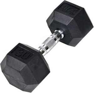 JFIT Rubber Hex Dumbbells - 8 Size Options - Hex Shaped Head...