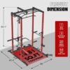 Power Cage, Multi-Functional Power Rack with LAT Pulldown Ca...