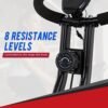 PayLessHere Exercise Bike Foldable Stationary Bike with 8 Le...
