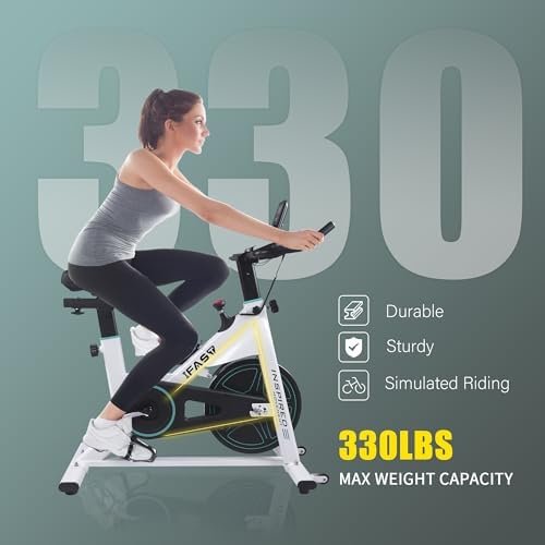 IFAST Indoor Exercise Bike Stationary, 330 lbs Weight Capaci...