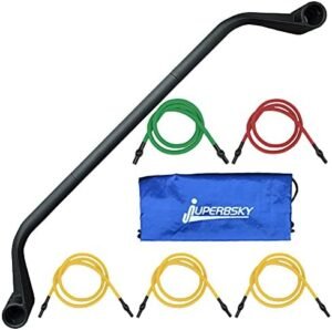 Bow Portable Bar System and Home Gym Resistance Bands for Fu...