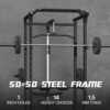 Power Cage, Power Rack with LAT Pulldown, Multi-Functional S...