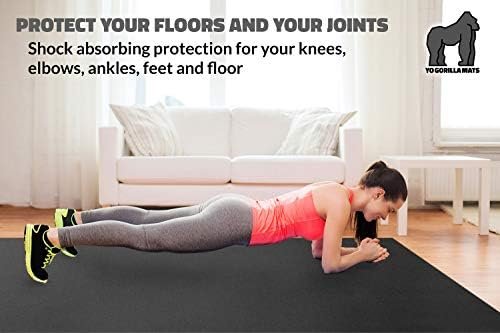 Gorilla Mats Premium Large Exercise Mat – 8' x 4' x 1/4" Ult...
