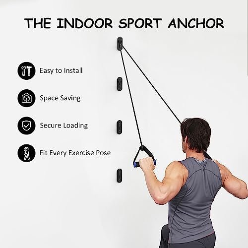 4PCS Wall Mount Workout Anchors, Resistance Bands Wall Ancho...