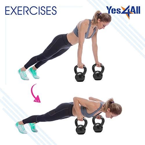 Yes4All Kettlebell Weight Sets Adjustable Kettlebell Strengt...