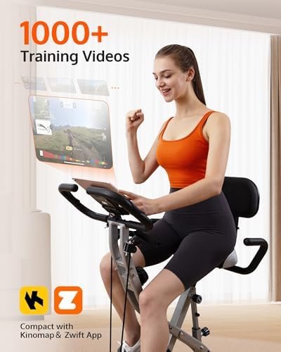 YOSUDA Exercise Bike, Folding Exercise Bike for Seniors 330L...