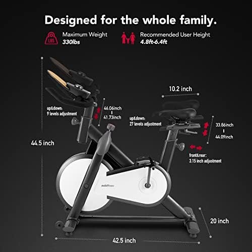 mobifitness Exercise Bike for Home I Indoor Stationary Bluet...