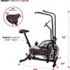 Sunny Health & Fitness Air Bike Fan Exercise Bike with Digit...