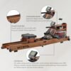 Water Rowing Machine for Home Use, Classic Solid Wood Rower ...