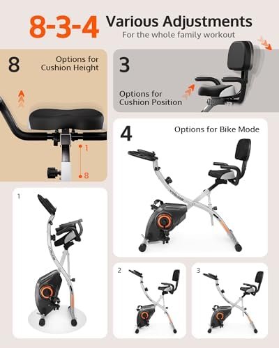 YOSUDA Exercise Bike, Folding Exercise Bike for Seniors 330L...
