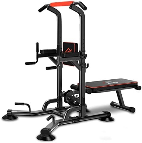 SQUATZ Pull-Up Workout Station with Bench - Multifunctional ...