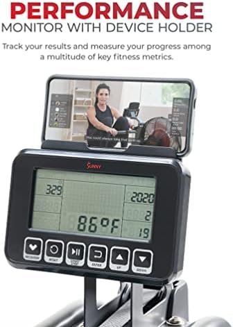 Sunny Health & Fitness Water Rowing Machine, Indoor Exercise...