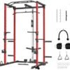 Power Cage, Multi-Functional Power Rack with LAT Pulldown Ca...