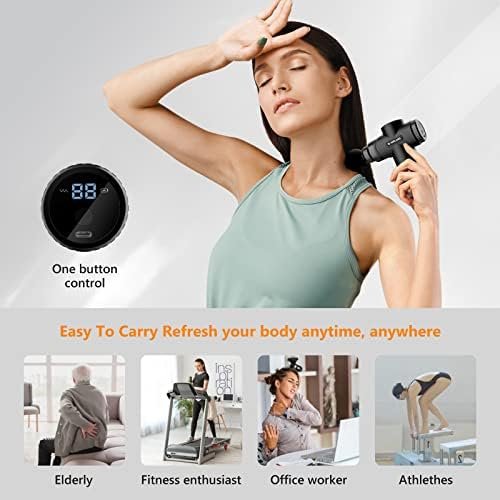 AERLANG Mini Massage Gun-Black，Muscle Deep Tissue Massager G...